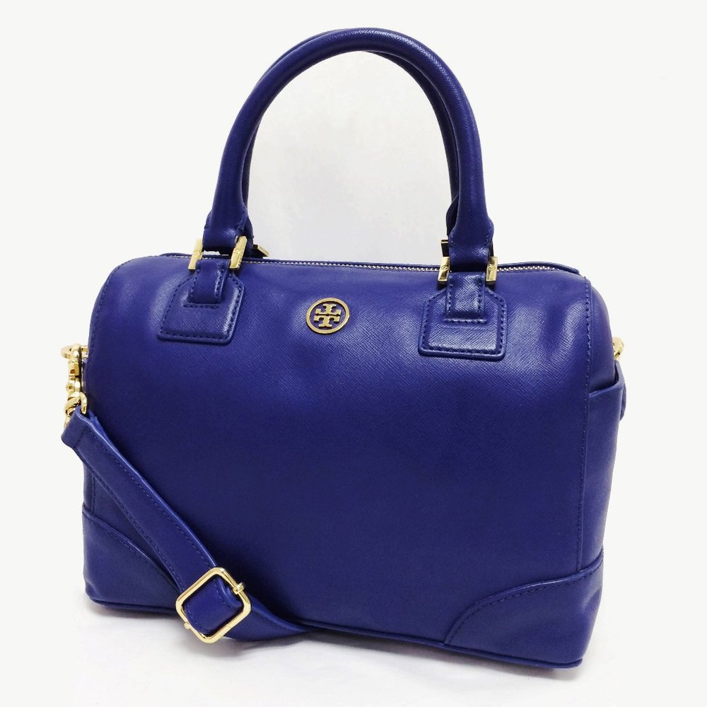 Tory Burch Robinson Cobalt Satchel